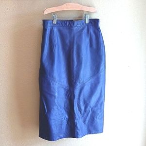 Firenze 100% Genuine Leather Skirt, Womens Size 8
